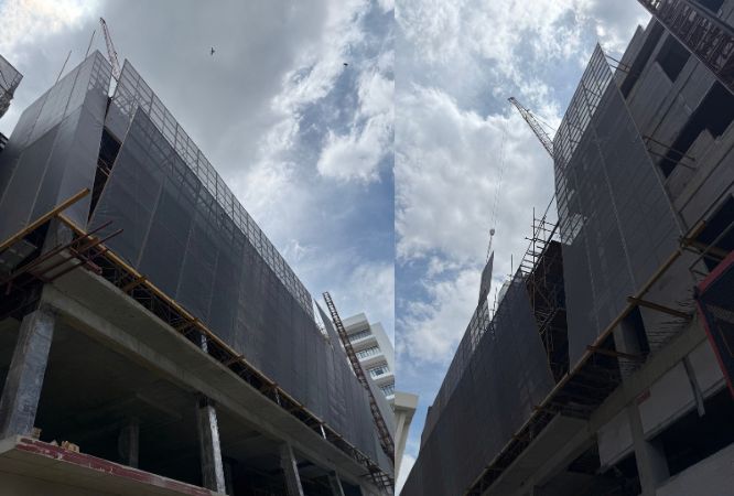 ระบบป้องกันฝุ่นรอบอาคารก่อสร้าง